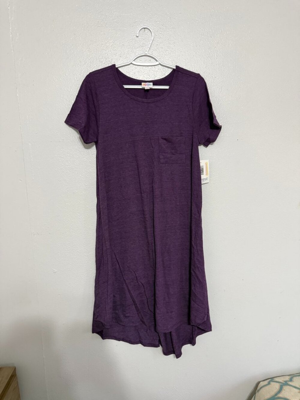 NWT LuLaRoe Carly Purple Solid Swing Dress S 💜